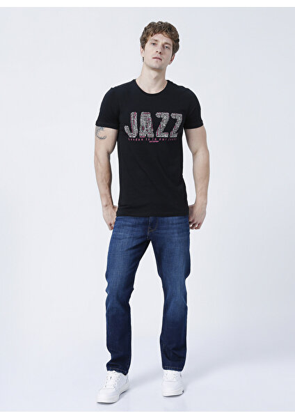 Lee Cooper Bisiklet Yaka Slim Fit Baskılı Siyah Erkek T-Shirt - 222 Lcm 242004 Jazz