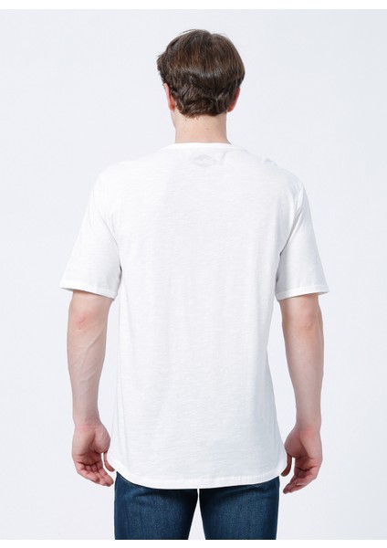 Bisiklet Yaka Oversized DüzKırık Beyaz Erkek T-Shirt - 222 Lcm 242041 Thomas Off White fiyatları