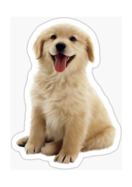 Golden Yavrusu Köpek Sticker Araba Oto Yapıştırması 17CM A2