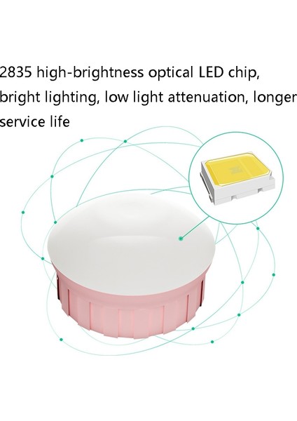 14 Led Usb Üç Renkli Karartma Aynası Ön Işık Beyaz (Yurt Dışından)