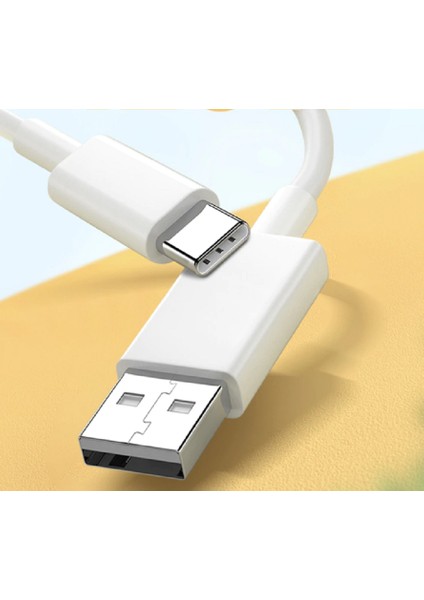 2.4 Amper 2 Metre Samsung Type C Type-C Fast Şarj Kablo Hızlı Type C USB Type C Kablo Beyaz Hızlı Şarz 2.4A
