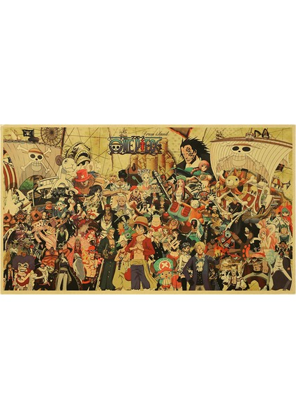 Tek Parça Aile Portre Poster Retro Kraft Kağıt Poster (Yurt Dışından)