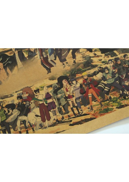Naruto Aile Portre Kraft Kağıt Retro Poster Yurt Dekorasyon Duvar Kağıdı Sticker (Yurt Dışından)