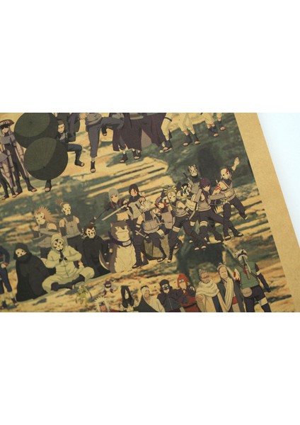 Naruto Aile Portre Kraft Kağıt Retro Poster Yurt Dekorasyon Duvar Kağıdı Sticker (Yurt Dışından)