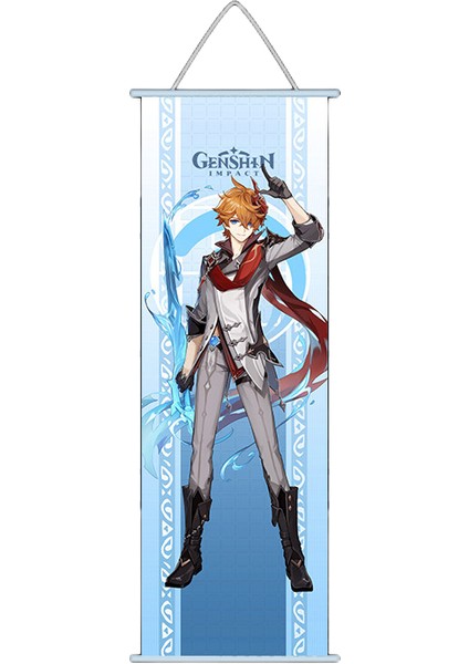 Genshin Kaydırma Tuval Duvar Asılı Boyama Ev Dekorasyonu Anime Posteri Duvar Sanat Odası Dekorasyon Hediye (Yurt Dışından)