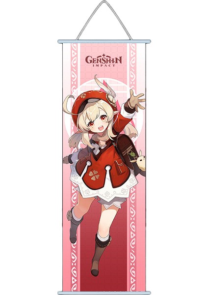 Genshin Kaydırma Tuval Duvar Asılı Boyama Ev Dekorasyonu Anime Posteri Duvar Sanat Odası Dekorasyon Hediye (Yurt Dışından)