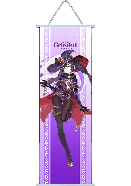 Genshin Kaydırma Tuval Duvar Asılı Boyama Ev Dekorasyonu Anime Posteri Duvar Sanat Odası Dekorasyon Hediye (Yurt Dışından)