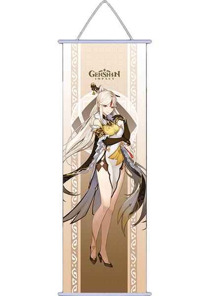 Genshin Kaydırma Tuval Duvar Asılı Boyama Ev Dekorasyonu Anime Posteri Duvar Sanat Odası Dekorasyon Hediye (Yurt Dışından)