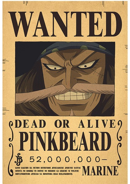Tek Parça Ödül Aranıyor Sipariş Kraft Kağıt Retro Poster Çevre Birimi Anime Ürünleri (Yurt Dışından)