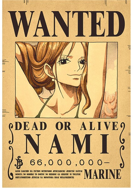 Tek Parça Ödül Aranıyor Sipariş Kraft Kağıt Retro Poster Çevre Birimi Anime Ürünleri (Yurt Dışından)