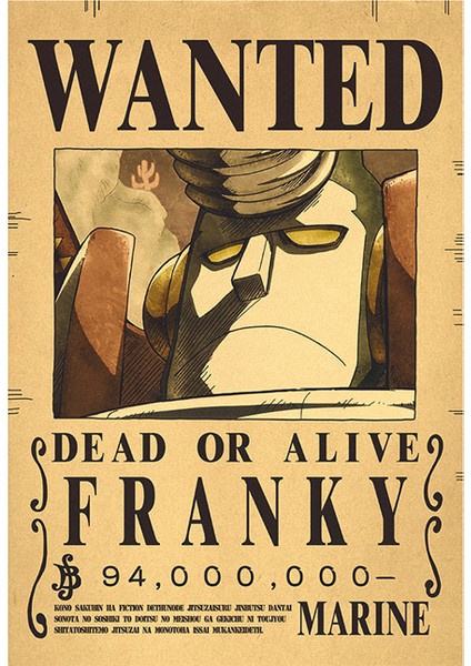 Tek Parça Ödül Aranıyor Sipariş Kraft Kağıt Retro Poster Çevre Birimi Anime Ürünleri (Yurt Dışından)