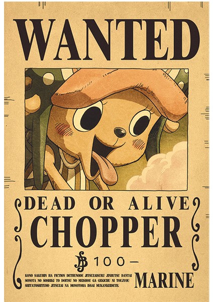 Tek Parça Ödül Aranıyor Sipariş Kraft Kağıt Retro Poster Çevre Birimi Anime Ürünleri (Yurt Dışından)