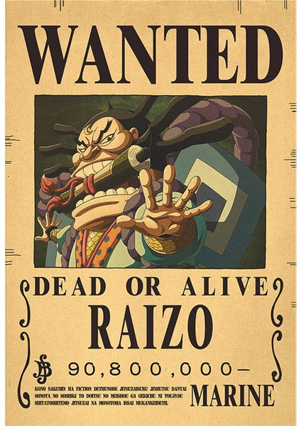 Tek Parça Ödül Aranıyor Sipariş Kraft Kağıt Retro Poster Çevre Birimi Anime Ürünleri (Yurt Dışından)