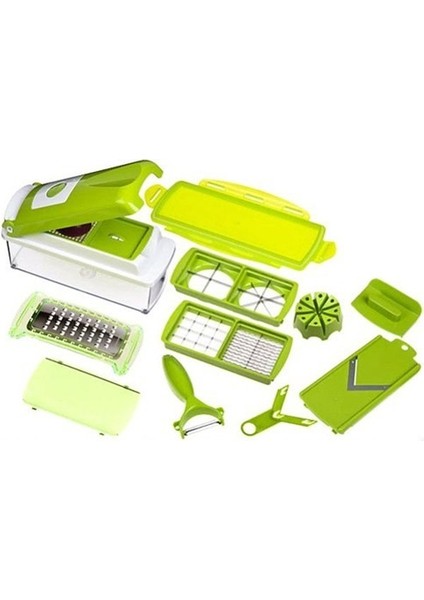 Nicer Dicer Plus 10 Parça Pratik Patates Soğan Sebze Dilimleyici Doğrayıcı