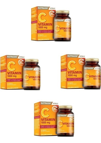 C Vitamin 1000 Mg 30 Tablet*4 Adet