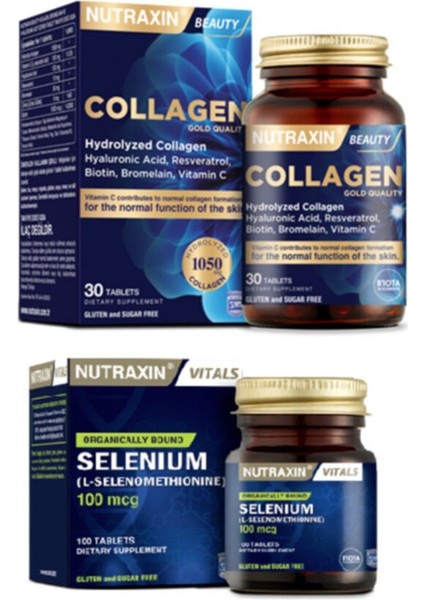 Hyalüronik Asit, Biotin,çinko Içeren Hidrolize 30 Tablet+Selenyum 100 Mcg 100 Tablet