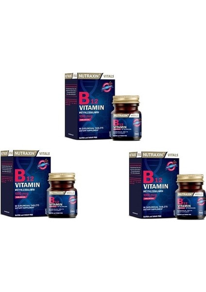 B12 Vitamin 1000 Mcg 60 Kapsül X3