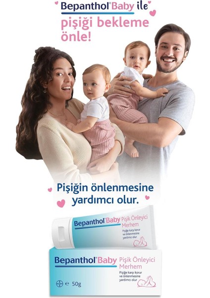 Baby Pişik Önleyici Merhem 100 Gr+Bepanthol Baby Pişik Önleyici Merhem 50 gr