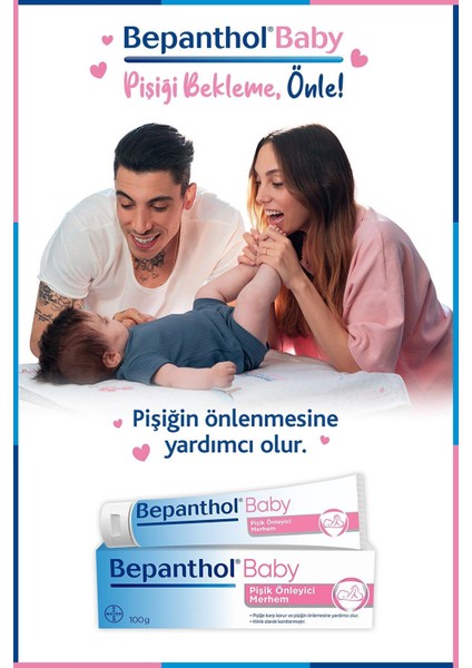 Baby Pişik Önleyici Merhem 100 Gr+Bepanthol Baby Pişik Önleyici Merhem 50 gr