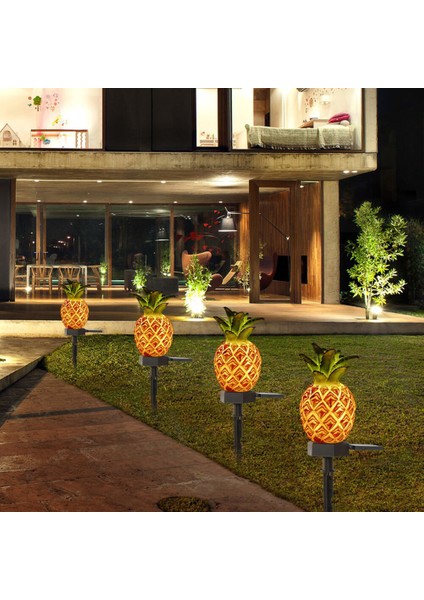 Simülasyon Ananas Kaktüs Açık Bahçe Çim LED Güneş Lambası Manzara Işık (Yurt Dışından)