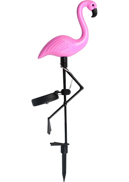 Flamingo Şeklinde Güneş Enerjili Bahçe Dekor Lambası - Pembe (Yurt Dışından)