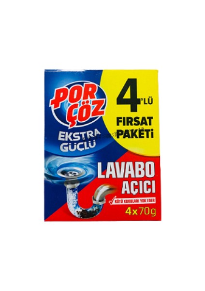 Lavabo Açıcı Toz 4 x 70GR