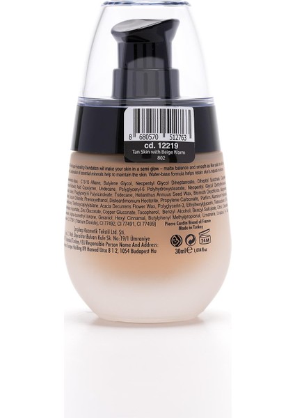Aqua Wow Mineralli Su Bazlı Fondöten Tan Skin With Beige Warm