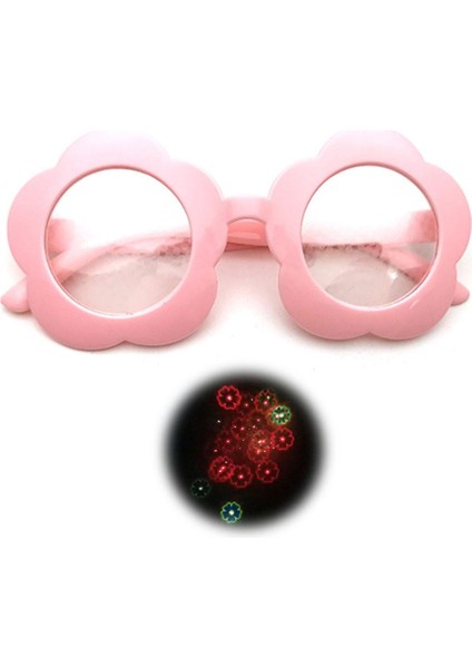 Çiçek Şekli Özel Efekt Güneş Gözlüğü Ilginç Işık Kırınım Gözlük Pembe fiyatları