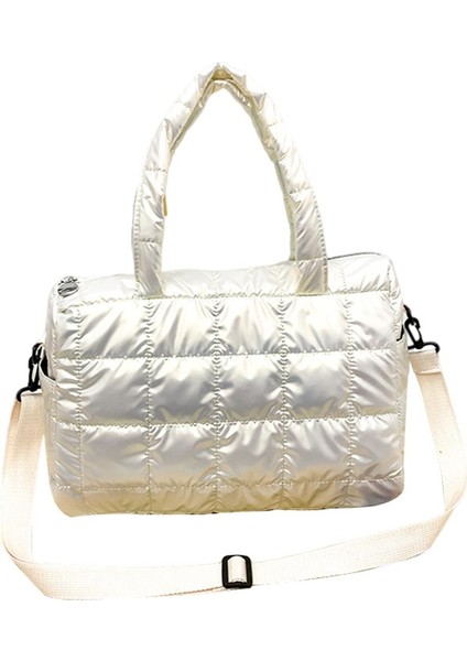 Kadınlar Kış Sıcak Aşağı Omuz Çantası Çanta Cüzdan Trendy Crossbody Çanta Açık Sarı