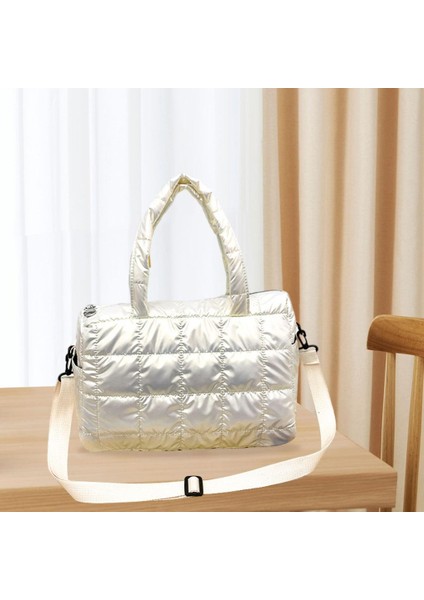 Kadınlar Kış Sıcak Aşağı Omuz Çantası Çanta Cüzdan Trendy Crossbody Çanta Açık Sarı