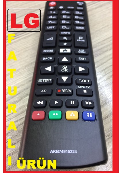 Lg Kısa Model Beyaz Home Akb 74915324 LED Tv Televizyon Kumandası AKB74915324 Home Ev Tuşlu modelleri