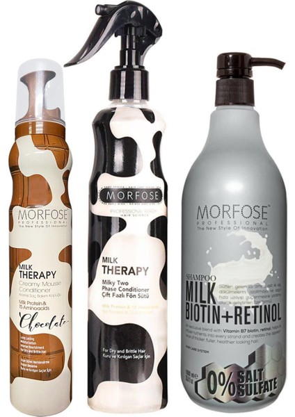 Milk Therapy Saç Köpüğü Chocolate Ultra Saç Bakım Seti