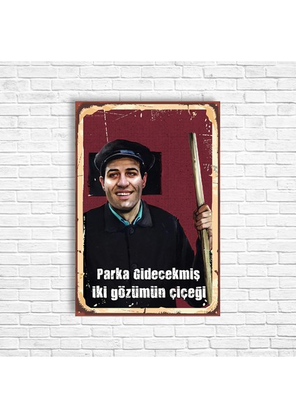 Kemal Sunal Yeşilçam Retro Ahşap Poster