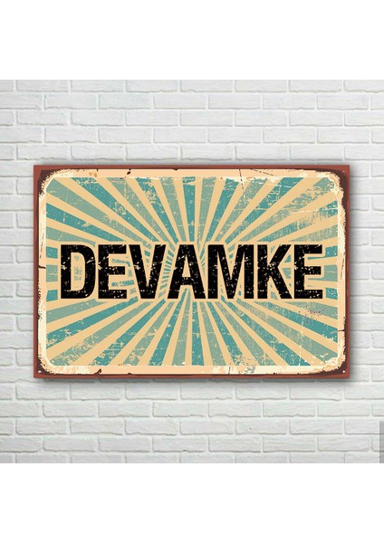 Devamke Retro Ahşap Poster