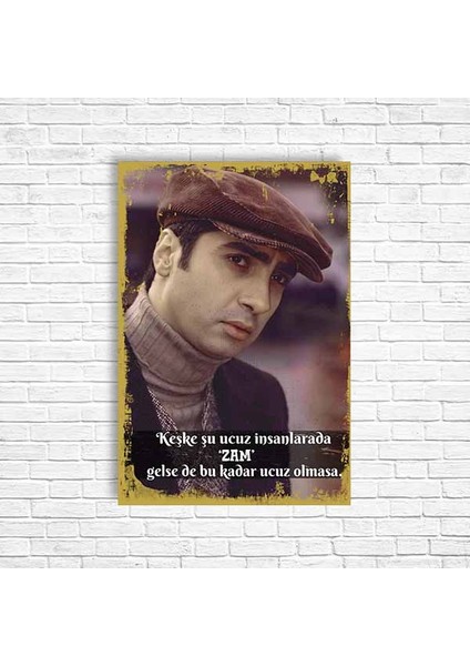 Polat Alemdar Kurtlar Vadisi Retro Ahşap Poster