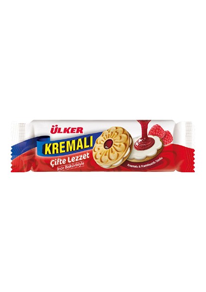 Ülker Kremalı Frambuaz Soslu Sandviç Bisküvi (165 G)