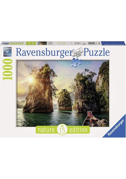 1000 Parça Tayland Cheow Gölü Üç Kayalar Puzzle