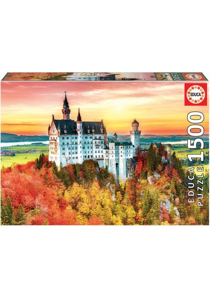 1500 Parça Neuschwanstein Kalesinde Sonbahar Puzzle