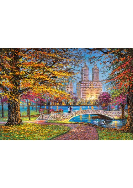 Central Park'te Sonbahar Yürüyüşü 1500 Parça Puzzle