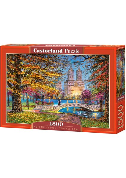 Central Park'te Sonbahar Yürüyüşü 1500 Parça Puzzle