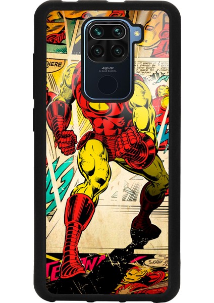Xiaomi Redmi Note 9 Iron Man Demir Adam Tasarımlı Glossy Telefon Kılıfı