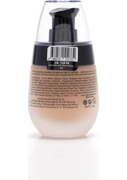 Aqua Wow Mineralli Su Bazlı Fondöten Ivory Skin With Warm Yellow fiyatları