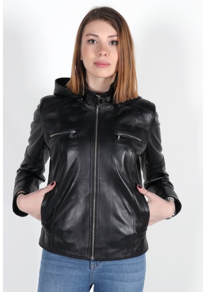 Mina Model Kadın Siyah Hakiki Deri Ceket fiyatları