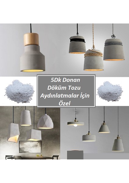 5 Dakika'da Donan Beton Döküm Tozu 1,kg - Aydınlatmalar Için Özel