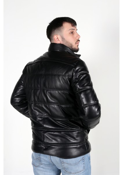 013 Model Erkek Siyah Hakiki Deri Ceket fırsatları