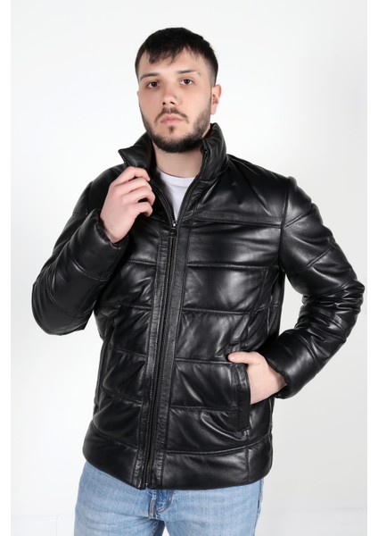 013 Model Erkek Siyah Hakiki Deri Ceket indirimleri
