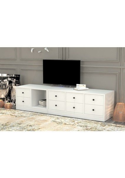 Çekmeceli Tv Ünitesi Beyaz 163 cm TVT-1021-Ç fiyatları