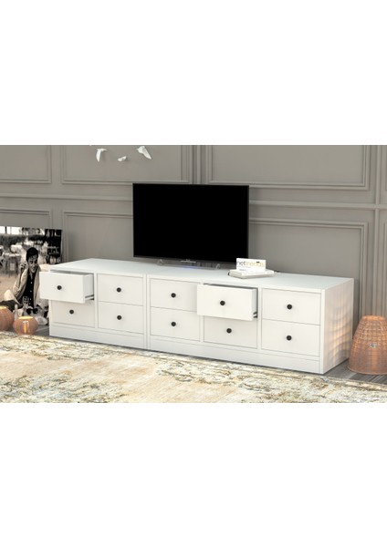 Çekmeceli Tv Ünitesi Beyaz 163 cm TVT-1026-Ç modelleri
