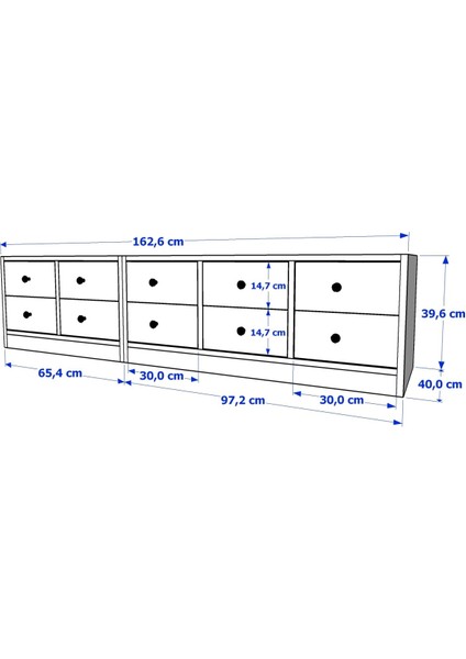 Çekmeceli Tv Ünitesi Beyaz 163 cm TVT-1026-Ç indirimleri