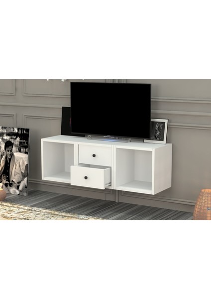 Çekmeceli Duvar Tv Ünitesi Beyaz TVT-1206-Ç fiyatları